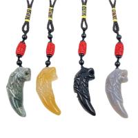 Agate Hanging Decoration, Wolf Tooth, Unisex, more colors for choice, 10x180mm, Sold By PC