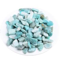 Gemstone фишки, Амазонит, Нерегулярные, разный размер для выбора, светло-синий, продается сумка