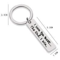Stainless Steel Key Clasp  & with letter pattern original color Sold By PC