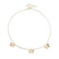 Zinc Alloy Jewelry Necklace with 1.97inch extender chain Butterfly plated box chain & for woman nickel lead & cadmium free Length Approx 15.91 Inch Sold By PC