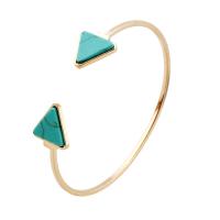 Tibetan Style Cuff Bangle, with turquoise, plated, for woman, more colors for choice, nickel, lead & cadmium free, Inner Diameter:Approx 65mm, Sold By PC