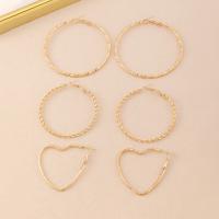 Zinc Alloy Earring Set gold color plated three pieces & for woman nickel lead & cadmium free Sold By Set