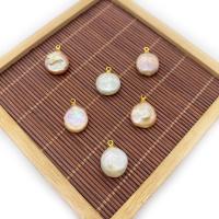 Freshwater Pearl Pendants with Brass gold color plated fashion jewelry & DIY Sold By PC