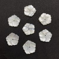 Natural White Shell Beads White Lip Shell Flower Carved DIY white 26mm Sold By PC
