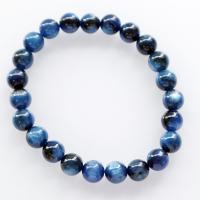 disthène bracelet, poli, unisexe & normes différentes pour le choix, bleu, Vendu par 18 cm brin