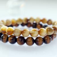 Natural Tiger Eye Bracelets, polished, Unisex & different size for choice, more colors for choice, Sold Per 18 cm Strand