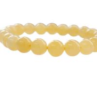 Beeswax Bracelet, Round, polished, Unisex & different size for choice, yellow, Sold Per 18 cm Strand