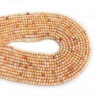 Perles de corail synthétiques, Rond, DIY, rose, 3mm, Vendu par Environ 15 pouce brin