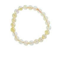 perles de citrine bracelet, Rond, poli, DIY & unisexe & normes différentes pour le choix, Jaune, Vendu par Environ 18 cm brin