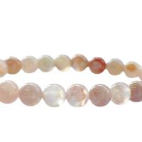 Cherry Blossom Agate Bracelet, Round, polished, Unisex & different size for choice, pink, Sold Per 18 cm Strand