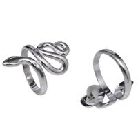 Titanium Steel Cuff Finger Ring Snake plated fashion jewelry nickel lead & cadmium free 26mm Sold By PC