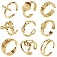 Titan Stål Cuff finger ring, plated, mode smycken, fler färger för val, nickel, bly och kadmium gratis, Säljs av PC