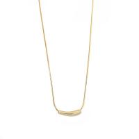 Titanium Steel Necklace gold color plated fashion jewelry nickel lead & cadmium free Length 15.7 Inch Sold By PC