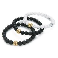 Gemstone Bracelets Round  & frosted 8mm Sold Per Approx 7.48 Inch Strand
