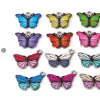 Tibetan Style Enamel Pendants, Butterfly, Unisex, more colors for choice, nickel, lead & cadmium free, 20x14mm, 10PCs/Bag, Sold By Bag