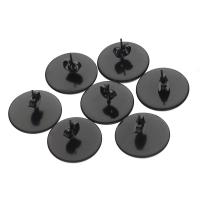 Stainless Steel Earring Stud Component, 316 Stainless Steel, Round, gun black plated, Stainless Steel Ear Nut & different size for choice, 10PCs/Bag, Sold By Bag