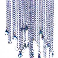 цинковый сплав цепочка для ожерелья, разноцветная плакировка, Винтаж & различной длины для выбора & Мужская & Роло цепь, не содержит никель, свинец, 2.50mm, продается Strand