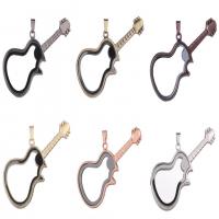 Floating Charms Pendant Zinc Alloy with Magnet & Glass & Rhinestone Guitar plated Unisex nickel lead & cadmium free Sold By PC