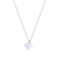 Stainless Steel Jewelry Necklace, silver color plated, Unisex, 25x27x1mm, Length:Approx 17.72 Inch, Sold By PC