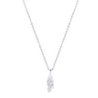 Stainless Steel Jewelry Necklace, Angel Wing, silver color plated, Unisex, 26x9x1mm, Length:Approx 17.72 Inch, Sold By PC