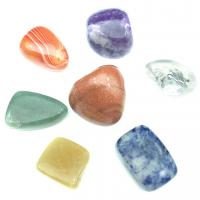 Gemstone Craft Decoration polished 7 pieces mixed colors 12-20mm Sold By Set