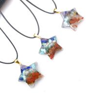 Gemstone Pendants Jewelry, with Gold Filled, Star, gold color plated, fashion jewelry, mixed colors, 30mm, Sold By PC