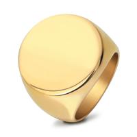 Titanium Čelik Finger Ring, pozlaćen, bez spolne razlike & različite veličine za izbor, više boja za izbor, 22mm, 2mm, Veličina:7-12, Prodano By PC