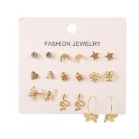 Zinc Alloy Drop Earrings plated & for woman & with rhinestone nickel lead & cadmium free 6mm 24mm Sold By Set