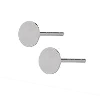 925 Sterling Silver Earring Stud Component, plated, DIY & different size for choice, more colors for choice, Sold By Pair