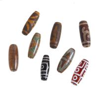 Ágata natural tibetano Dzi Beads, Ágata tibetana, DIY, Mais cores pare escolha, 40x15x15mm, vendido por PC