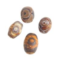 Natural Tibetan Agate Dzi Beads, DIY, mixed colors, 21x14x14mm, Sold By PC