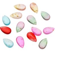 Perles en verre de mode, larme, givré, plus de couleurs à choisir, 14x8x5mm, 1000PC/sac, Vendu par sac