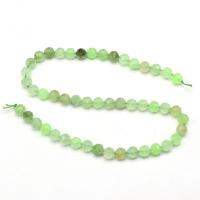 Prehnit Perle, rund, DIY & facettierte, grün, verkauft per 38 cm Strang