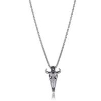 Stainless Steel Jewelry Necklace, silver color plated, fashion jewelry, silver color, nickel, lead & cadmium free, 21x42mm, Length:23.6 Inch, Sold By PC