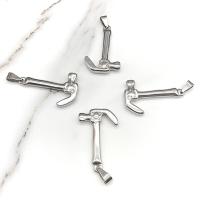 Stainless Steel Pendants hammer silver color plated fashion jewelry silver color Sold By PC