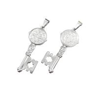 Stainless Steel Pendants Key silver color plated fashion jewelry silver color Sold By PC