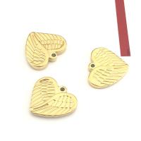 Stainless Steel Heart Pendants, Winged Heart, plated, fashion jewelry, more colors for choice, 15x18mm, Sold By PC