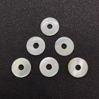 White Lip Shell Beads, Donut, DIY & different size for choice, white, Sold By PC