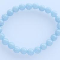 Angelite Bracelet, Round, polished, DIY & different size for choice & for woman, blue, Sold Per 18 cm Strand