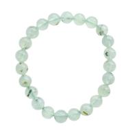 Natural Prehnite Bracelet, Round, polished, different size for choice & for woman, green, Sold Per 18 cm Strand