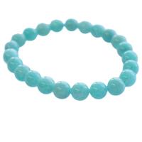 Natural Amazonite Bracelets, ​Amazonite​, Round, polished, Unisex & different size for choice, green, Sold Per 18 cm Strand