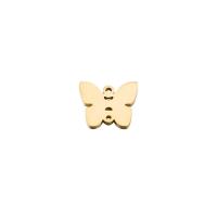 Edelstahl Tieranhänger, Schmetterling, plattiert, Modeschmuck, keine, frei von Nickel, Blei & Kadmium, 14x1.20x12mm, verkauft von PC