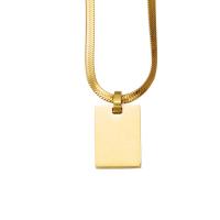 Edelstahl Schmuck Halskette, plattiert, Modeschmuck, keine, frei von Nickel, Blei & Kadmium, Länge:17.71 ZollInch, verkauft von PC
