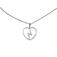 Stainless Steel Jewelry Necklace, plated, fashion jewelry, more colors for choice, nickel, lead & cadmium free, 20x21mm, Length:17.71 Inch, Sold By PC