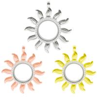 Floating Charms Pendant Zinc Alloy with Magnet & Glass & Rhinestone Sun plated Unisex nickel lead & cadmium free Sold By PC