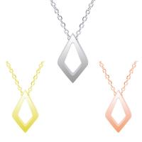 Stainless Steel Jewelry Necklace Rhombus plated Length Approx 17.72 Inch Sold By PC