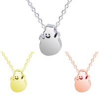 Stainless Steel Jewelry Necklace, Snowman, plated, more colors for choice, 10x7mm, Length:Approx 17.72 Inch, Sold By PC