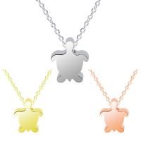 Stainless Steel Jewelry Necklace, Turtle, plated, more colors for choice, 8x7mm, Length:Approx 17.72 Inch, Sold By PC