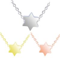 Stainless Steel Jewelry Necklace Hexagram plated Length Approx 17.72 Inch Sold By PC