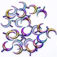 Zinc Alloy Jewelry Necklace Moon colorful plated Unisex nickel lead & cadmium free Length Approx 17.72 Inch Sold By PC